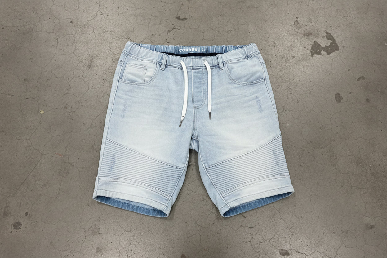 Connor - Denim Elastic Shorts (34)