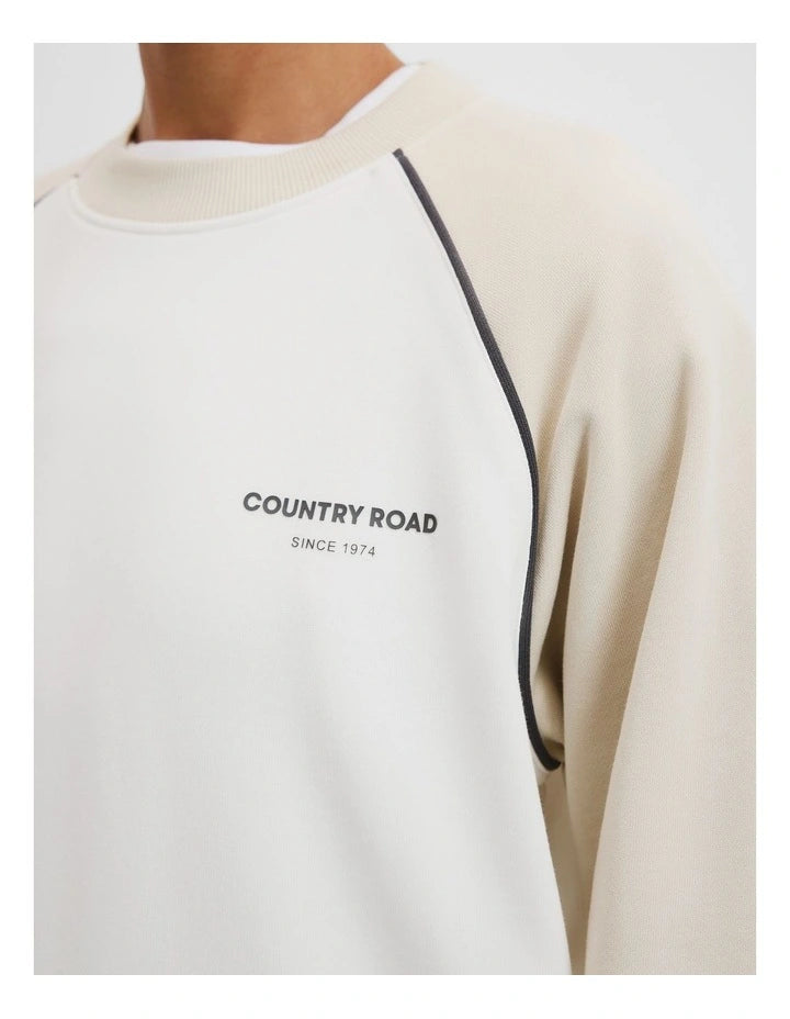 Country Road - Australian Cotton Colour Block Crew Sweat (L)