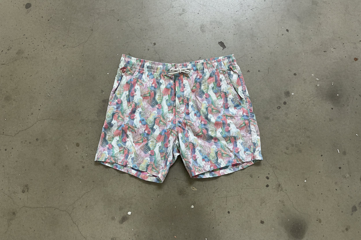 Industrie – The Cerrada Bahama Boardshorts – Bird Print (2XL)