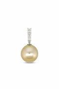 14CT White Gold - South Sea Pearl & Diamond Pendant