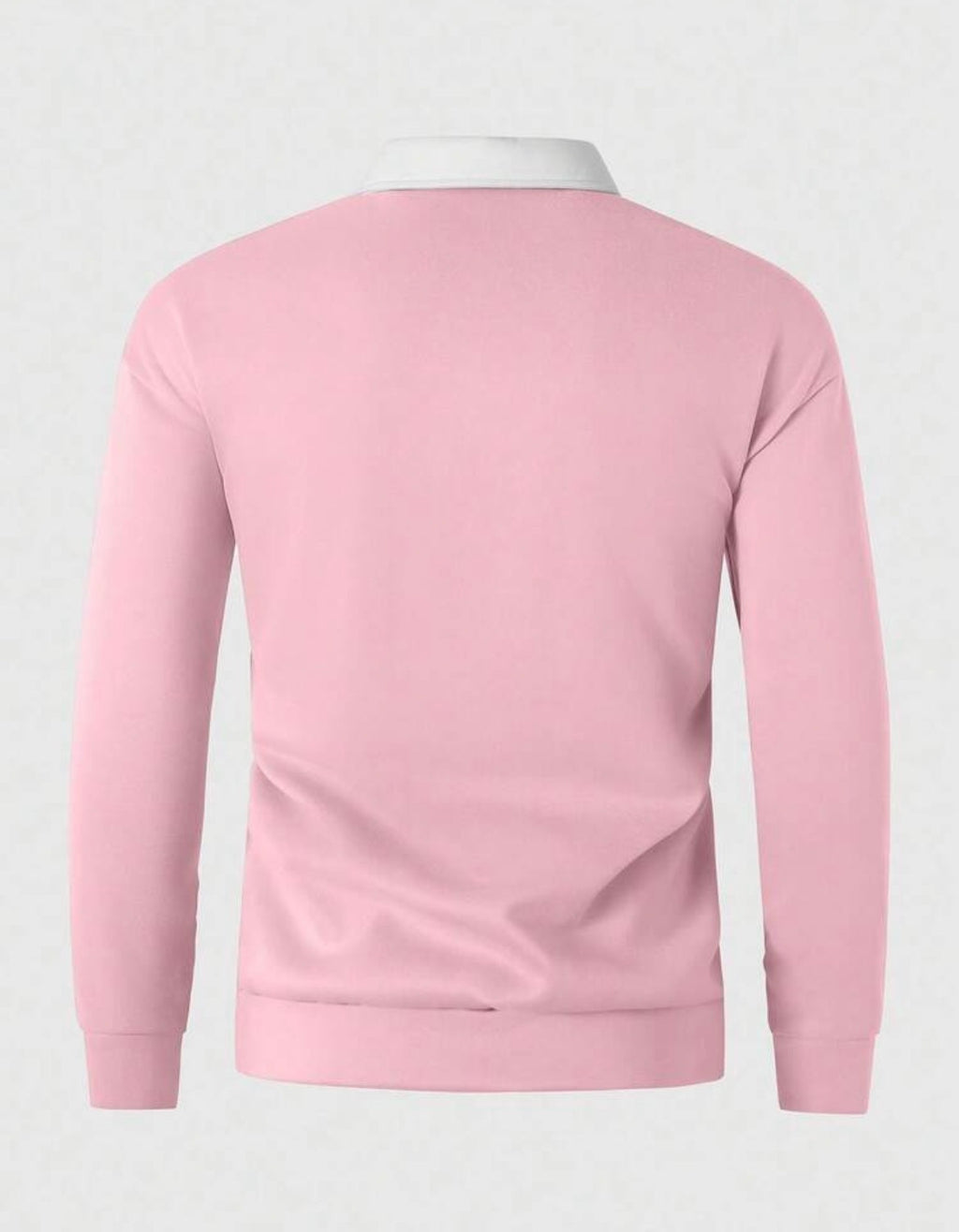 Manfinity - Homme Loose Fit Polo Collar Long Sleeve Sweatshirt (2XL)