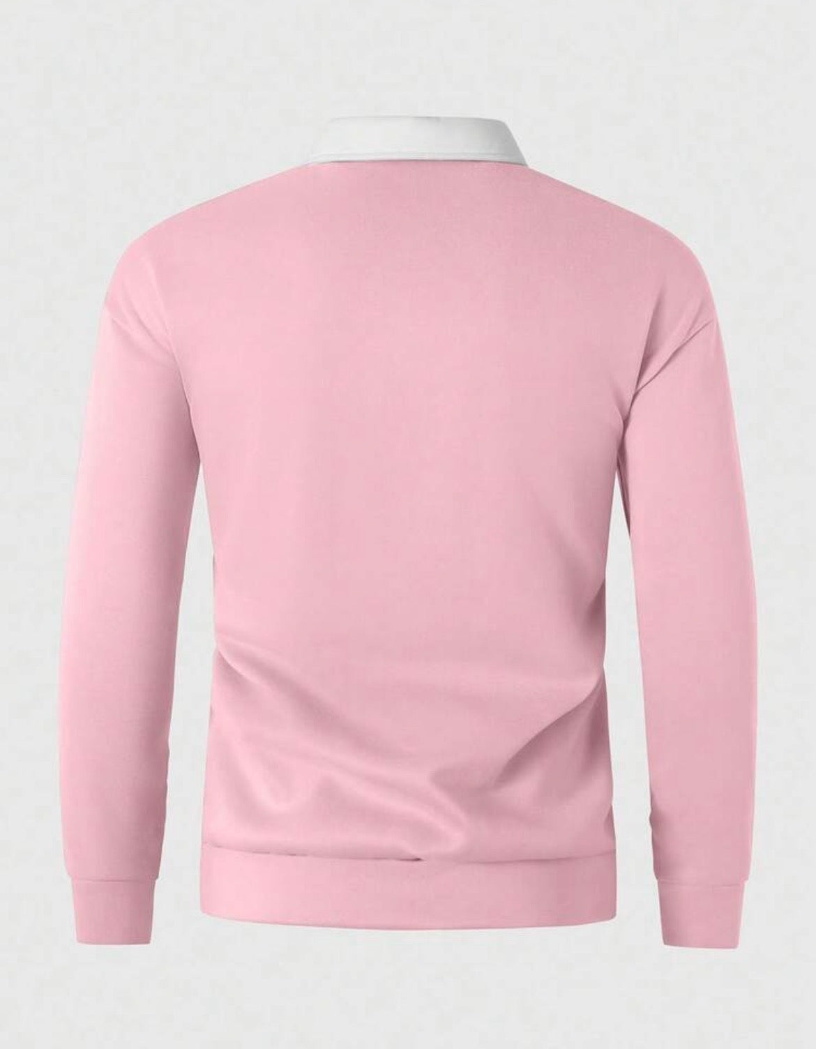 Manfinity - Homme Loose Fit Polo Collar Long Sleeve Sweatshirt (2XL)