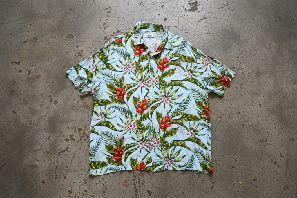 EN.ES - Havana Oversized Hawaiian Floral Button Up Tee (XL)