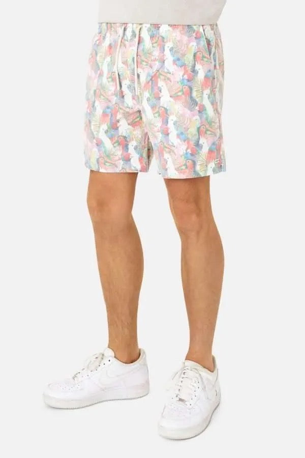 Industrie – The Cerrada Bahama Boardshorts – Bird Print (2XL)