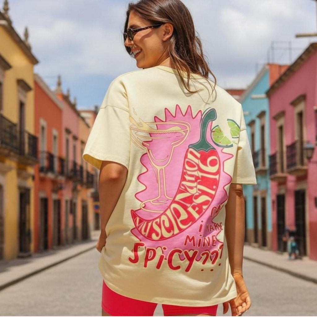 Muscle Nation - Spicy Marg Oversized Tee (2XS)