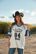 Sabbi - The Very Oversized Country Music V Neck Tee (XL)