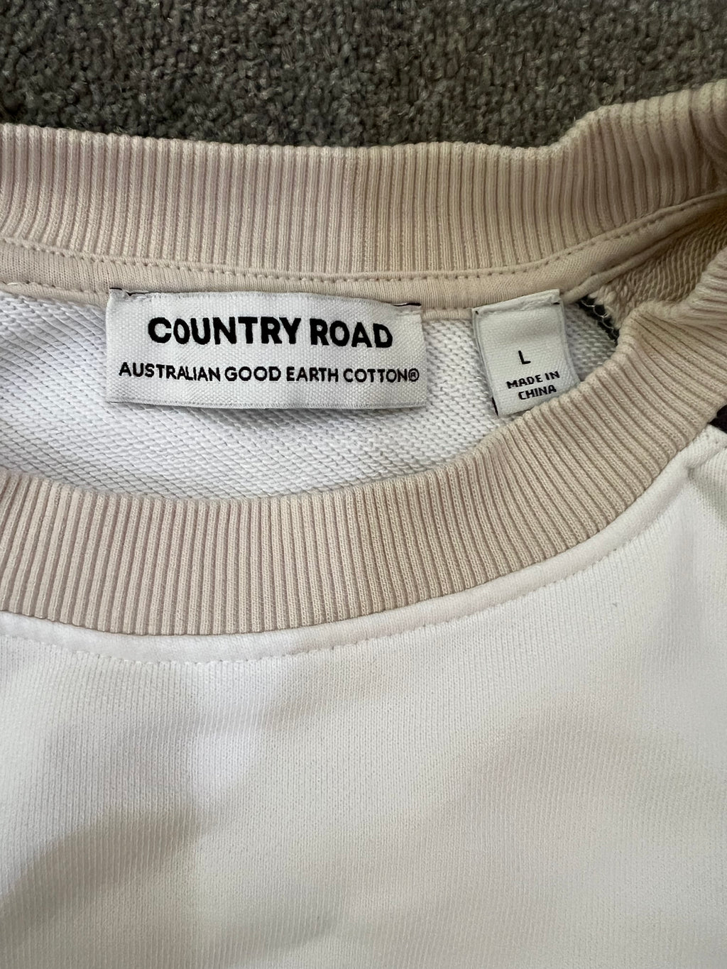 Country Road - Australian Cotton Colour Block Crew Sweat (L)