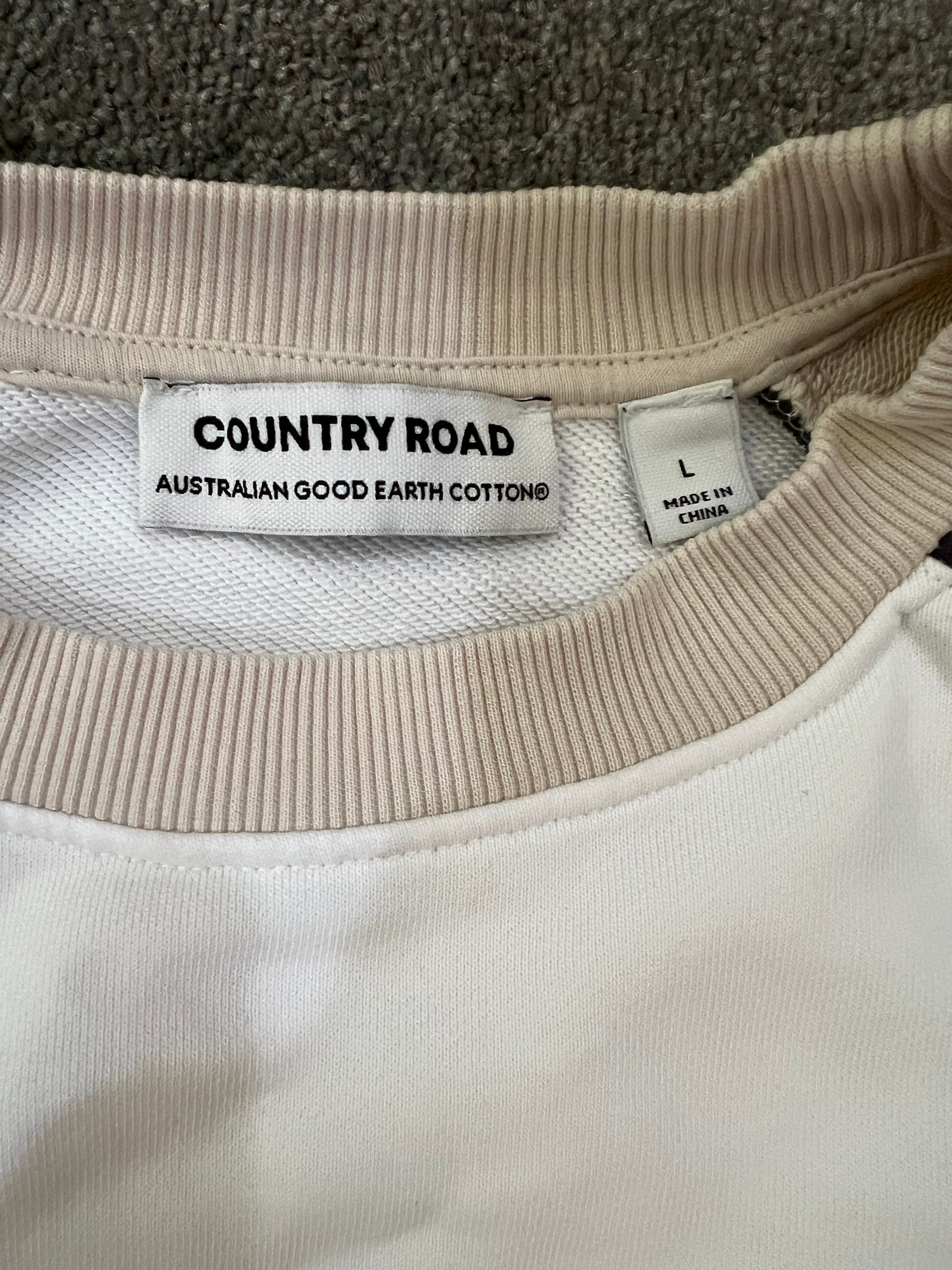Country Road - Australian Cotton Colour Block Crew Sweat (L)