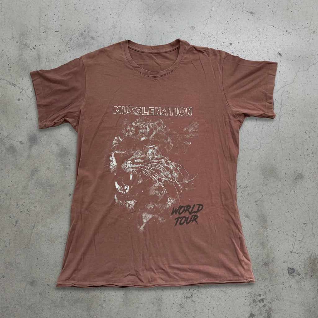 Muscle Nation - Leopard Vintage Tee (2XS)
