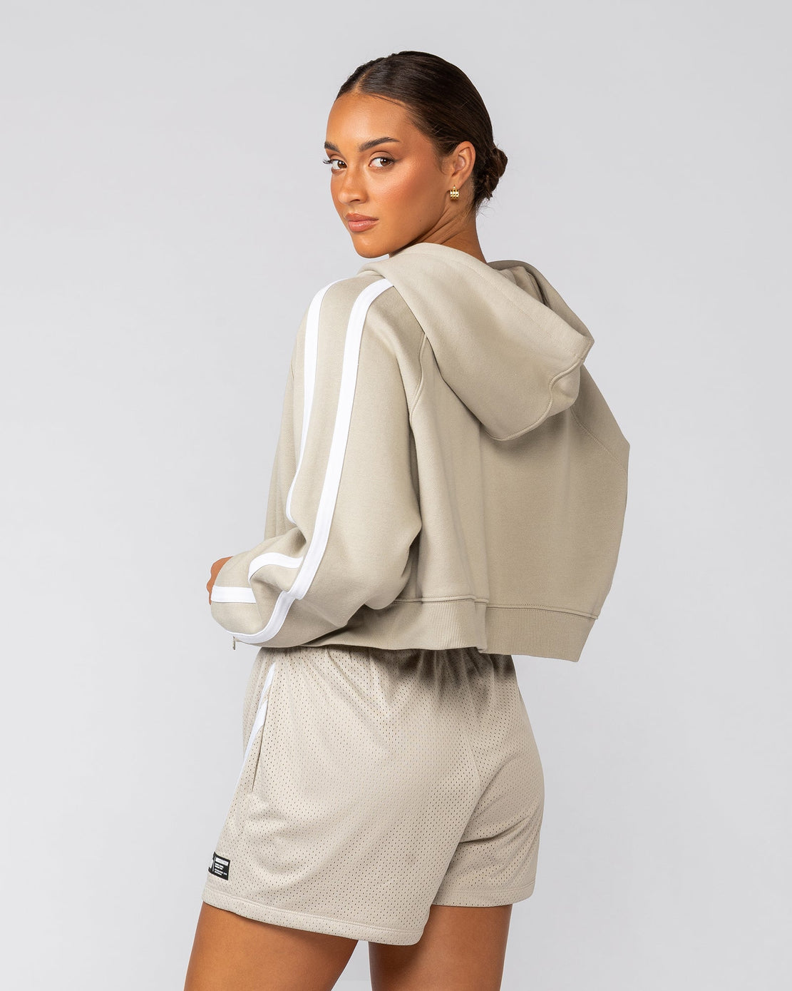 Muscle Nation - Recoup Cropped Zip Up Hoodie (M)