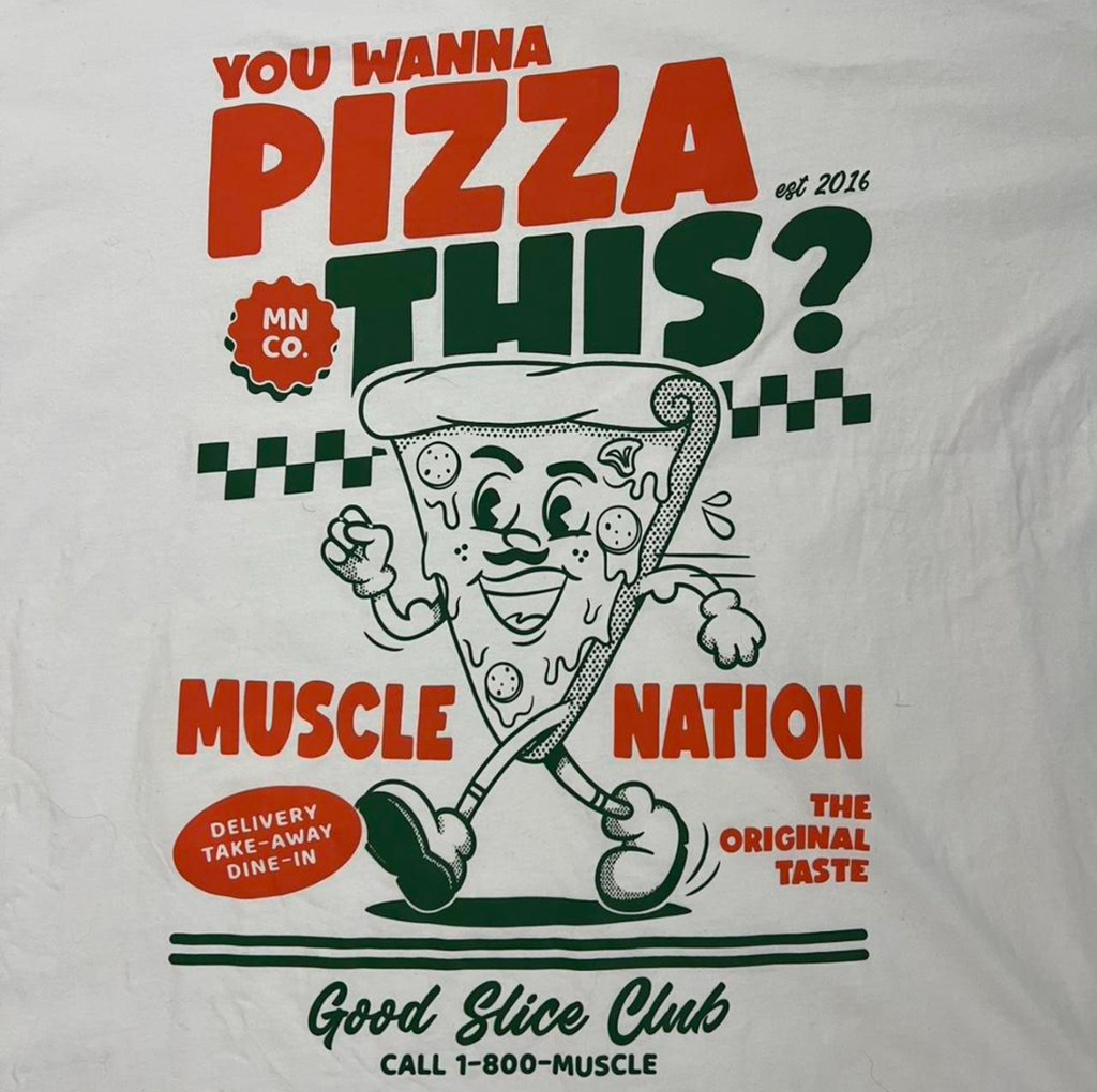 Muscle Nation - Pizza This Oversized Tee (S)