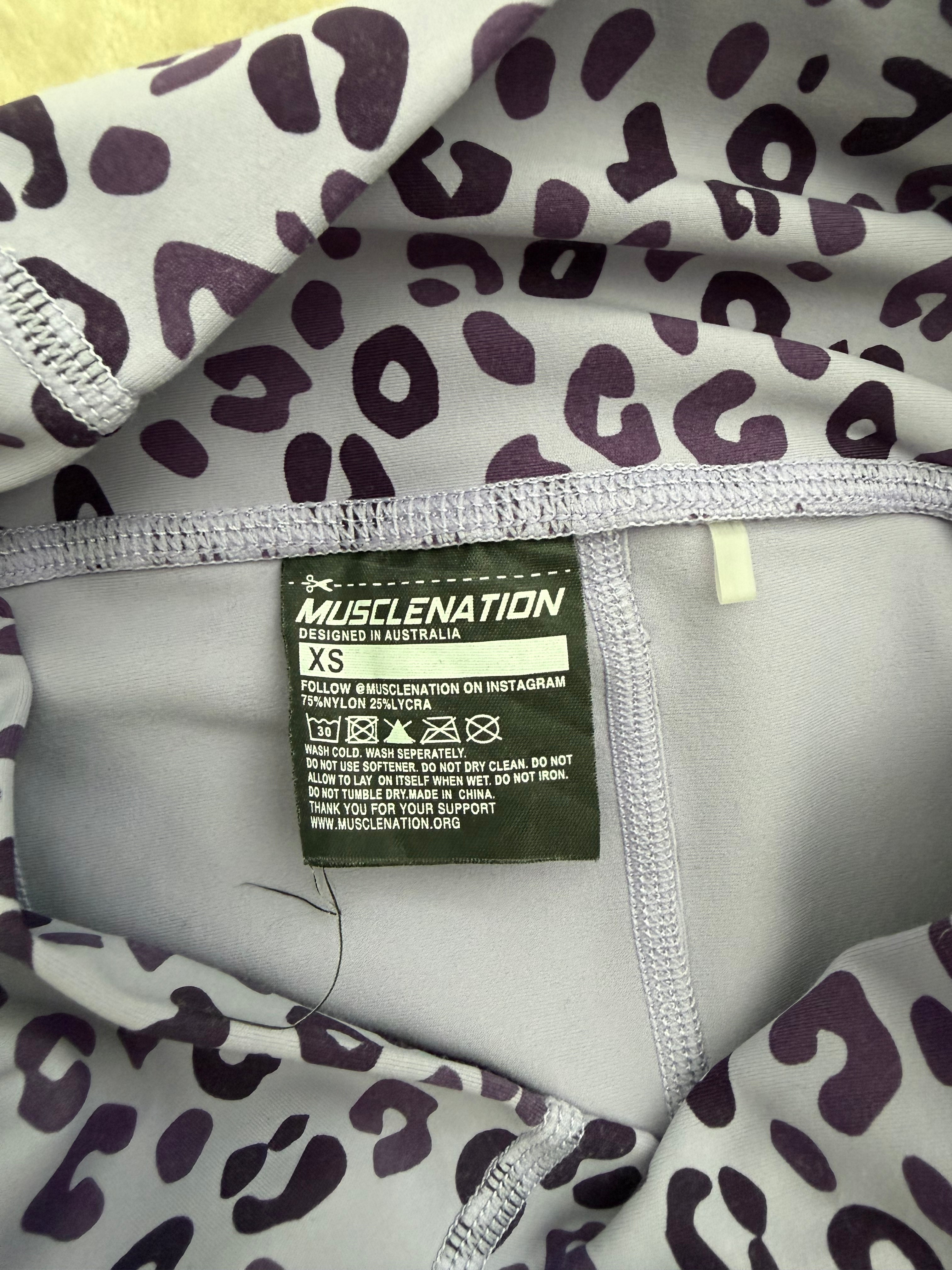 Muscle Nation - Leopard Print Bike Shorts