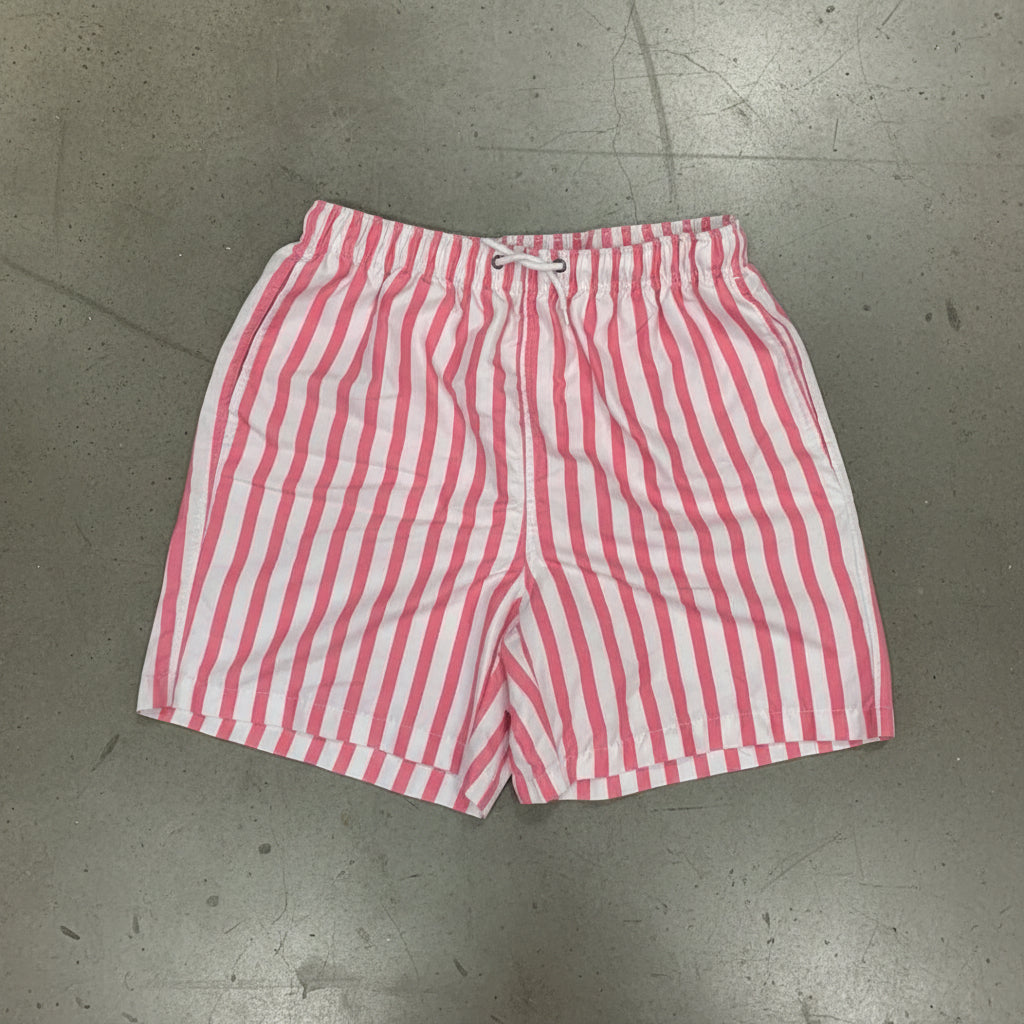 Shein - Striped Print Drawstring Swim Board Shorts (L)