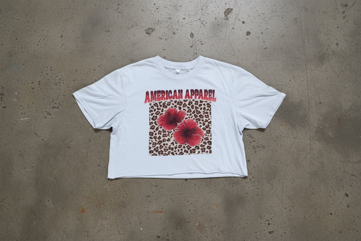 American Apparel - Floral Cropped Tee (M)