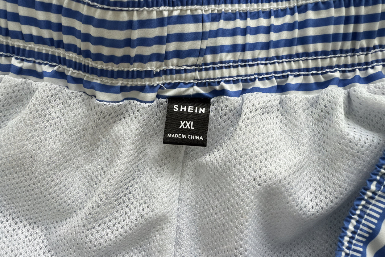 Shein - Striped Print Swim Trunks (2XL)