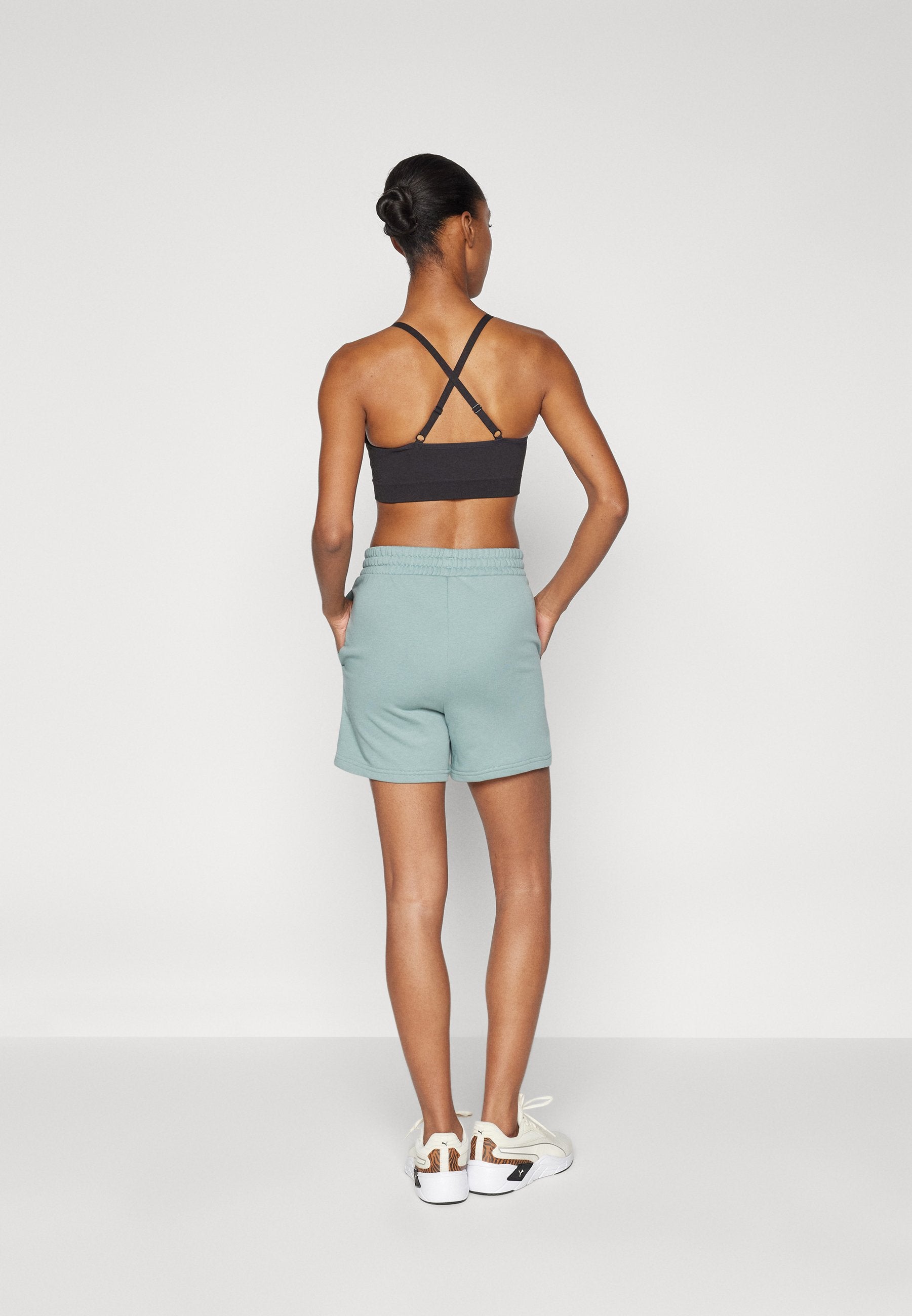 Puma - Small Logo 5” High Waist Shorts (S)