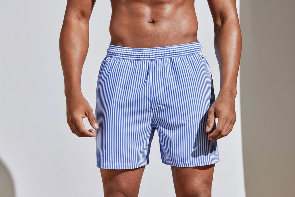 Shein - Striped Print Swim Trunks (2XL)
