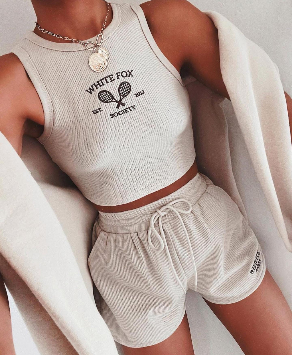 White Fox - Golden Girl Top & Endless Summer Shorts Set (XS)