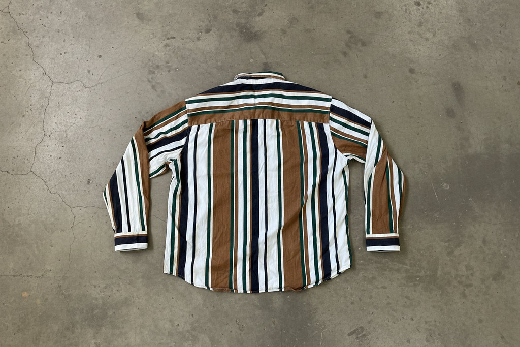 Only & Sons - Striped Long Sleeve Button Up Shirt (XL)