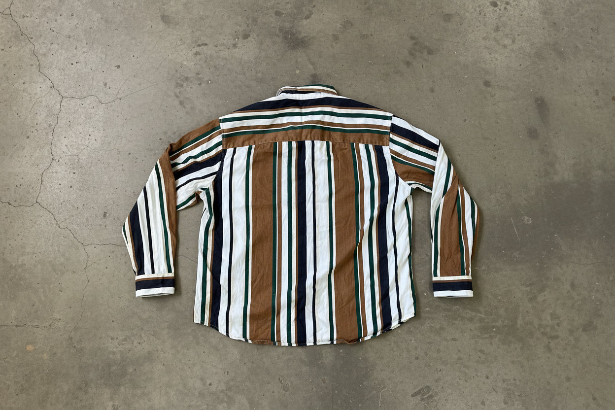 Only & Sons - Striped Long Sleeve Button Up Shirt (XL)