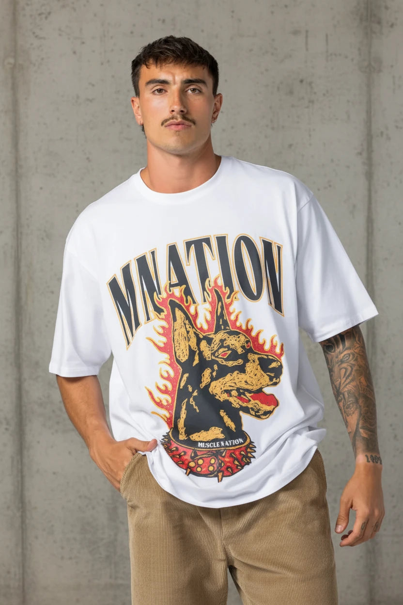 Muscle Nation - Doberman Oversized Tee (M)