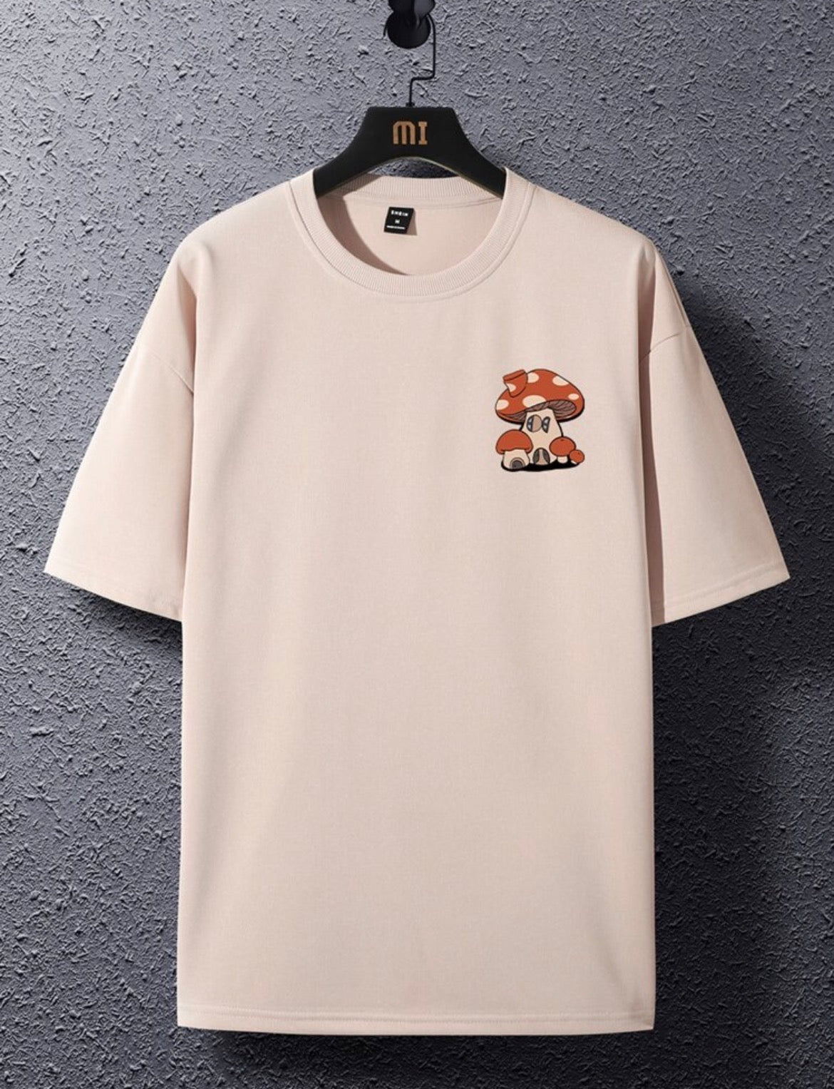 Shein - Mushroom Cartoon & Letters Loose Fit Tee (2XL)
