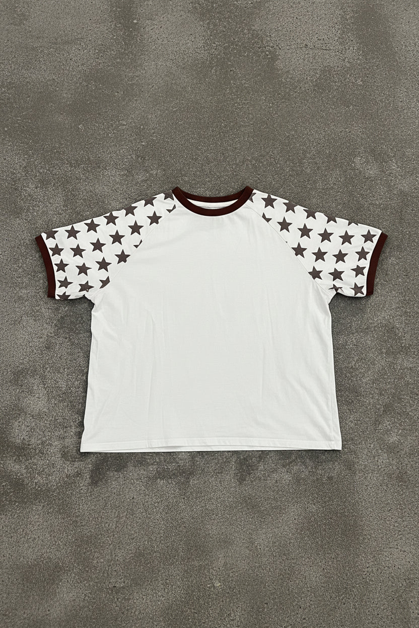 By Frankie - V Neck Wondering Hearts Oversized Tee (S)