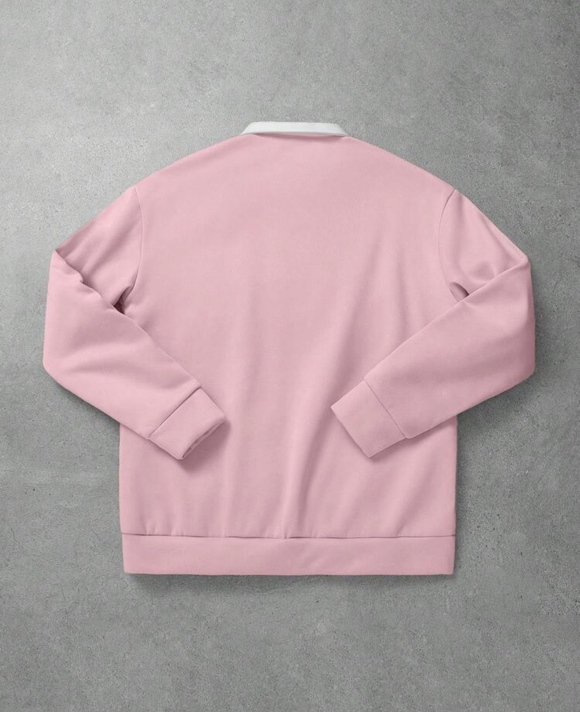 Manfinity - Homme Loose Fit Polo Collar Long Sleeve Sweatshirt (2XL)