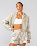 Muscle Nation - Recoup Cropped Zip Up Hoodie (M)