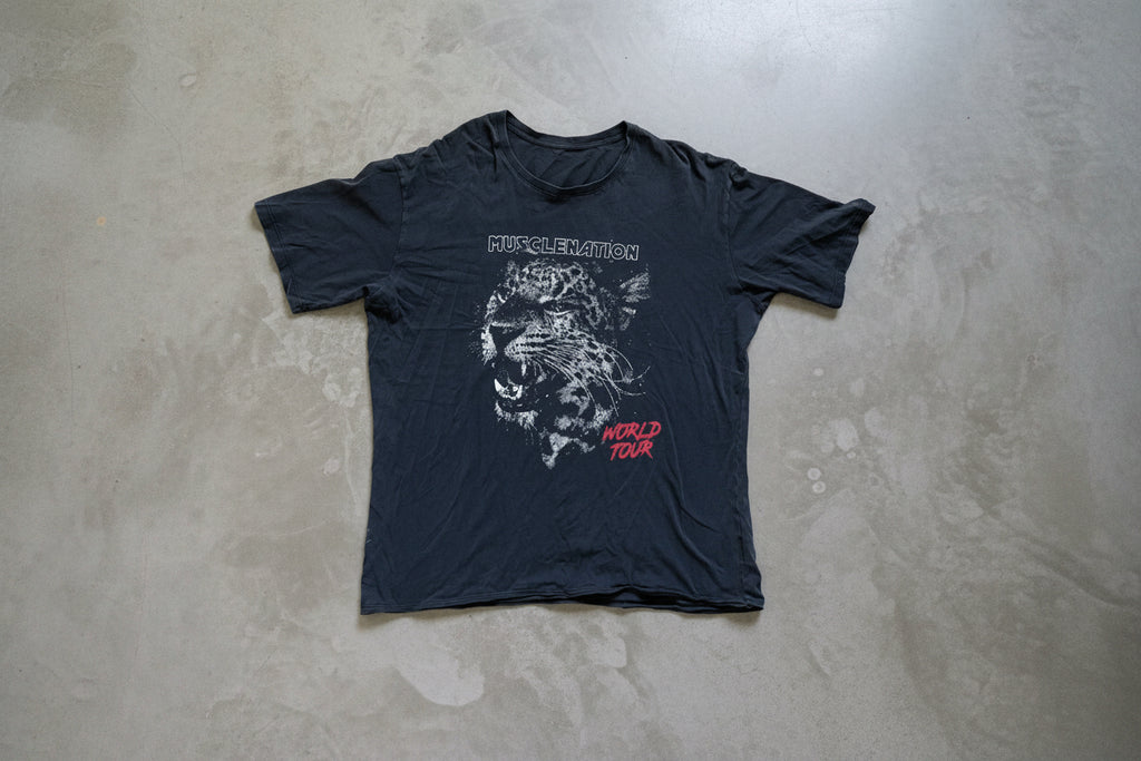 Muscle Nation - Leopard Oversized Vintage Tee