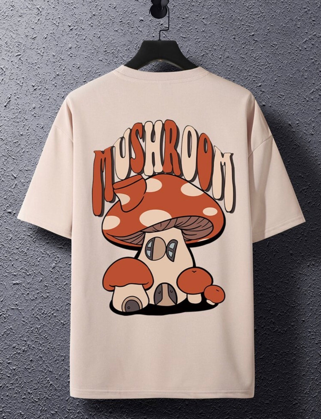 Shein - Mushroom Cartoon & Letters Loose Fit Tee (2XL)