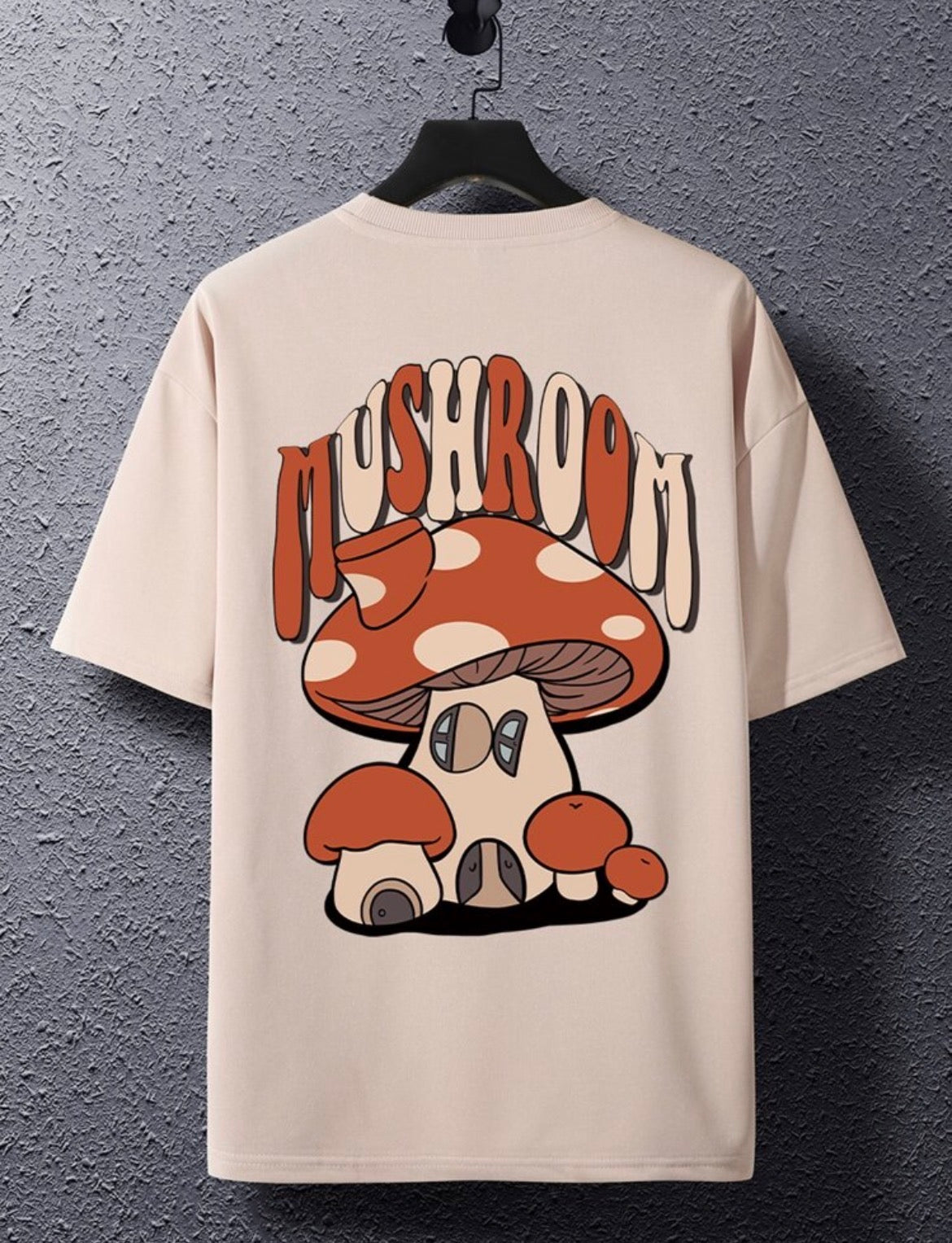 Shein - Mushroom Cartoon & Letters Loose Fit Tee (2XL)