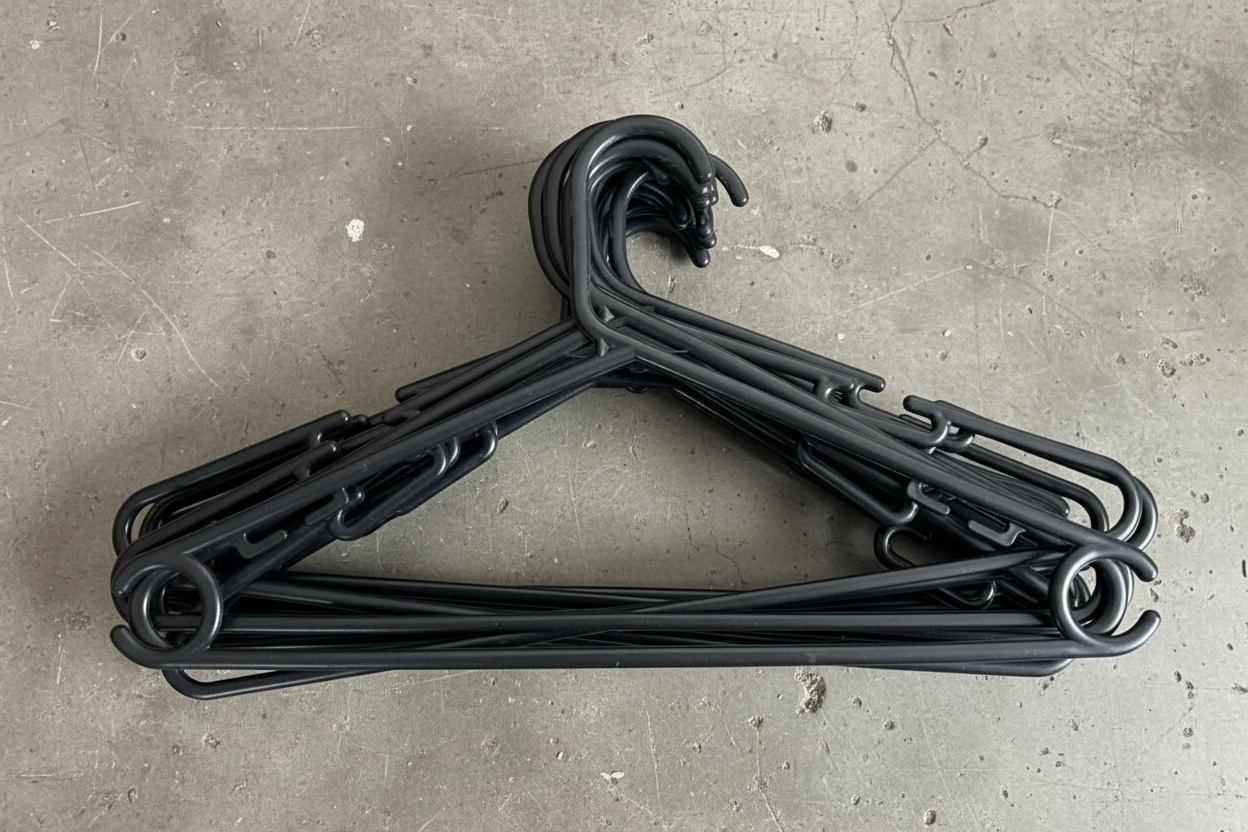 Coat Hanger - Black Plastic Mixed x40