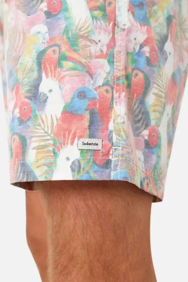 Industrie – The Cerrada Bahama Boardshorts – Bird Print (2XL)